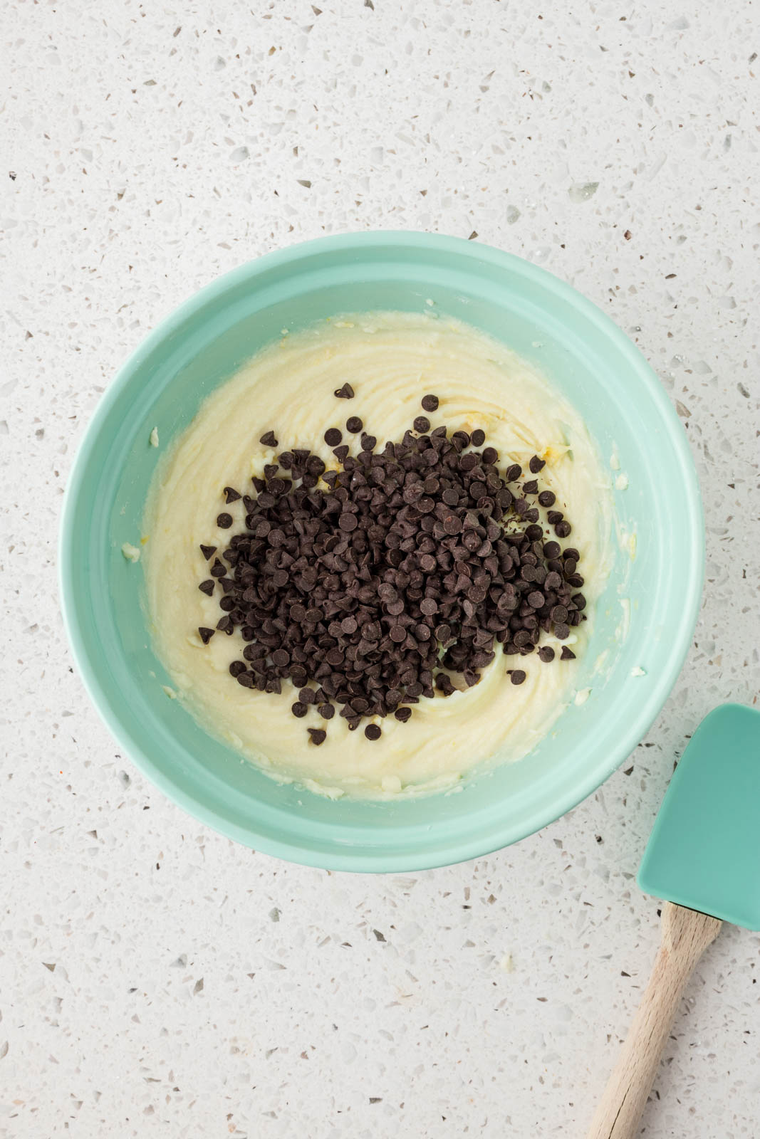 Mixture plus mini chocolate chips.