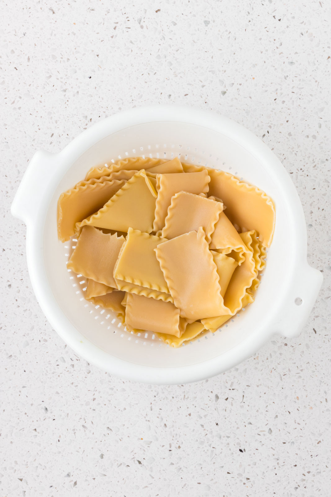 Lasagna noodles cooked and drained.