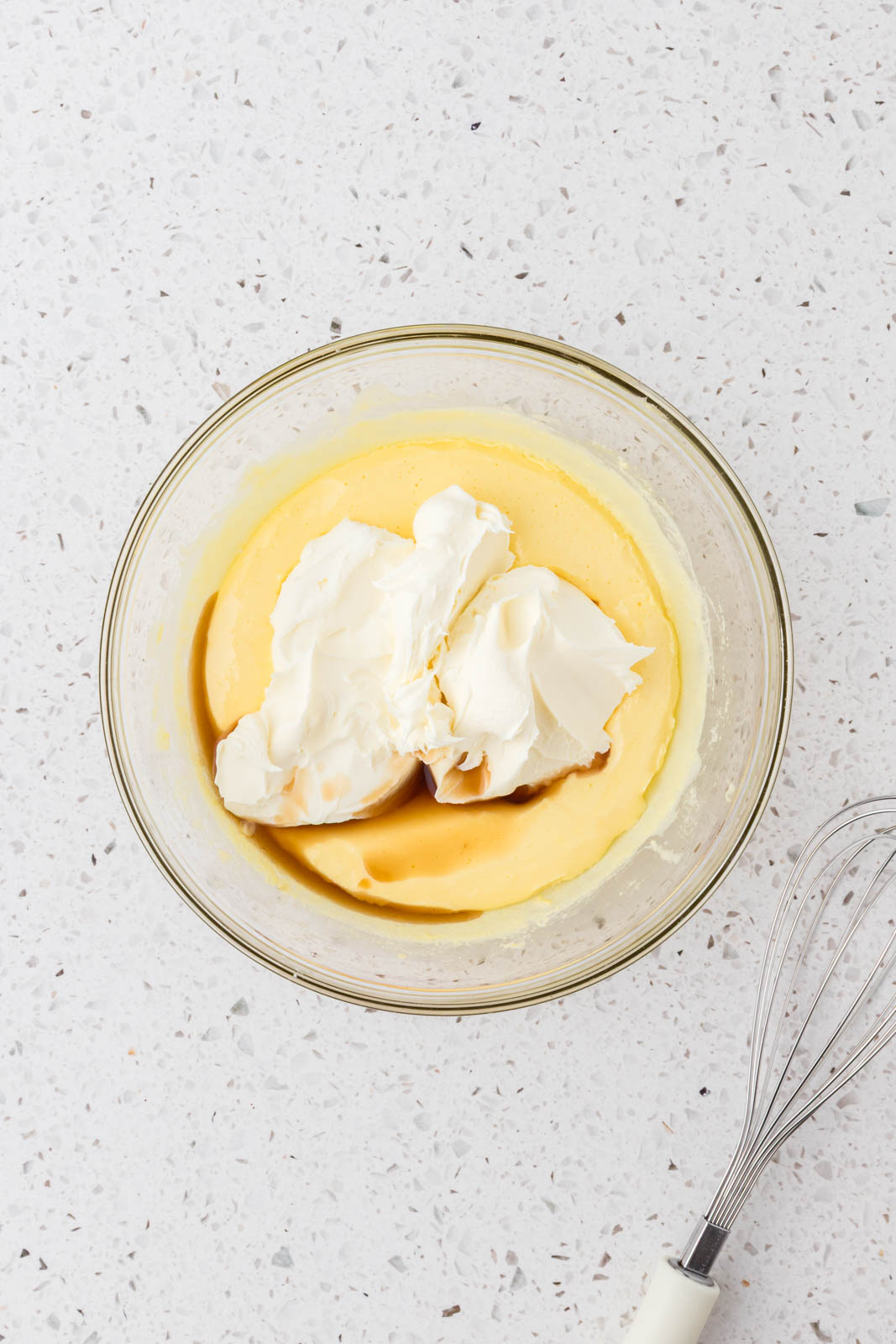 Tiramisu filling plus mascarpone and vanilla.