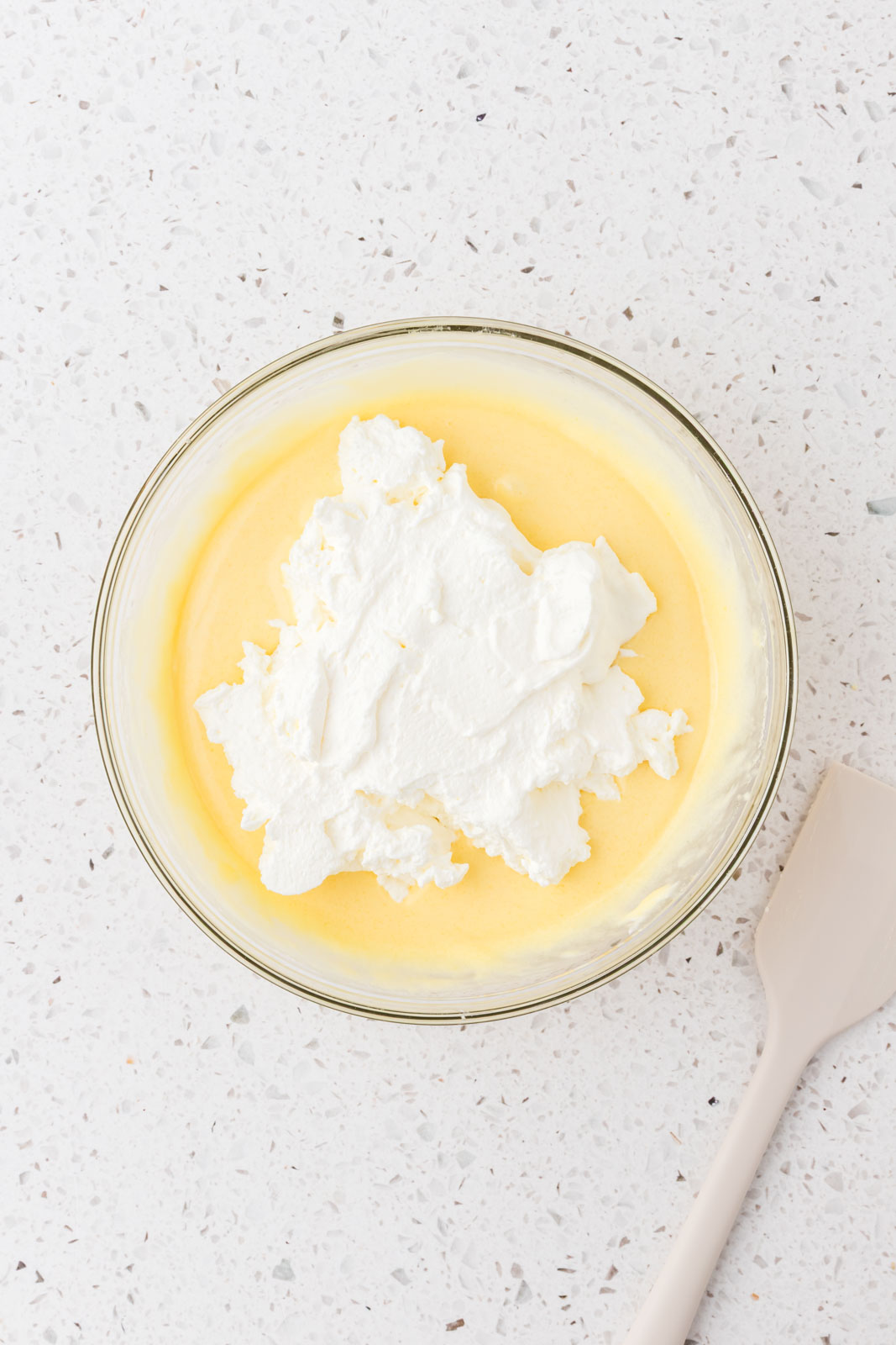 Tiramisu filling with whipped cream added.