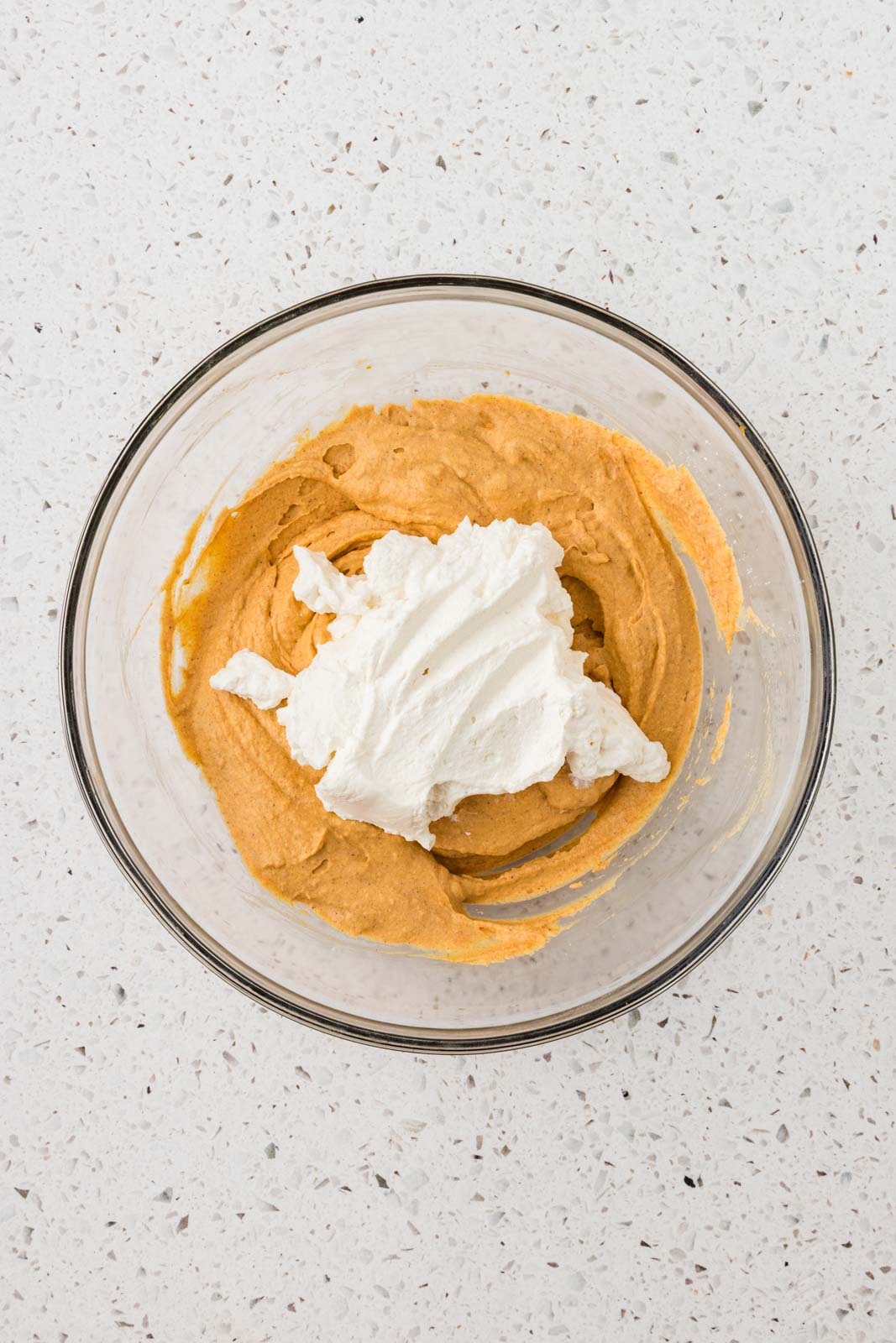 Pumpkin mixture plus the whipped cream.
